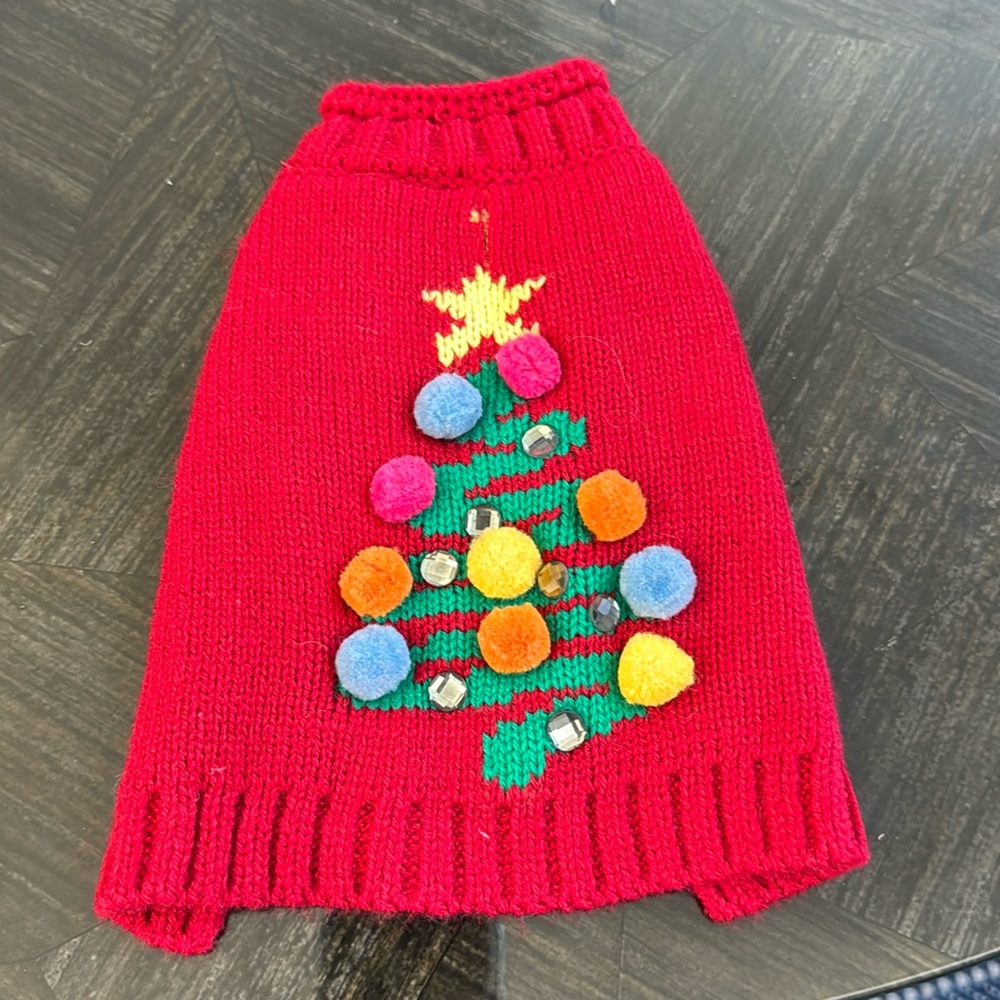 Doggo NewYork XXS Christmas Sweater for puppy or TeaCup Toy Dog